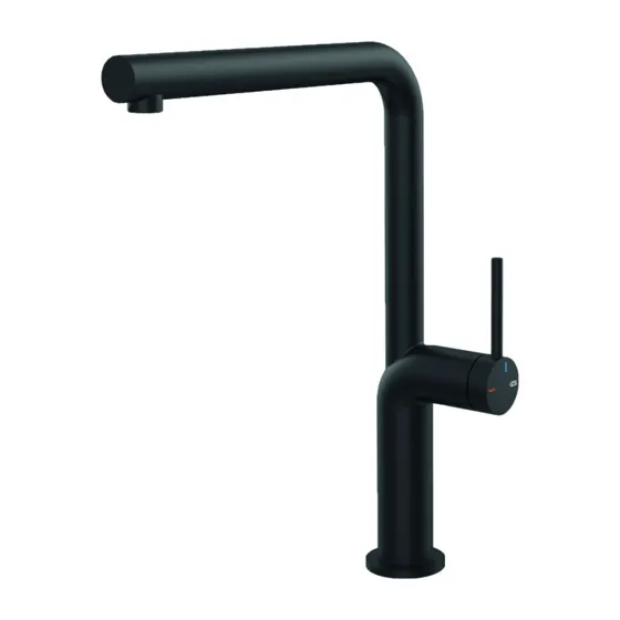 Gessi Stelo recht, Zwart