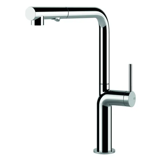 Gessi Stelo recht met uittrekbare perlator, Chroom