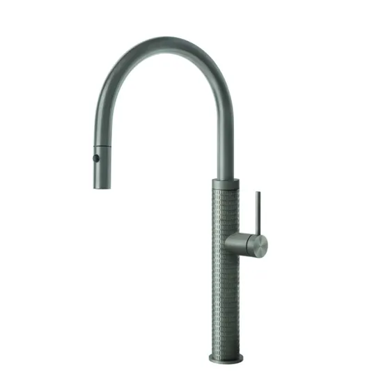 Gessi 316 Meccanica met Uitrekbare Perlator, Rvs
