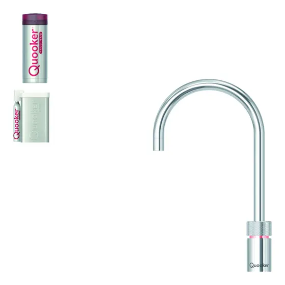 Quooker Nordic Round + Pro 3 & Cube, Chroom