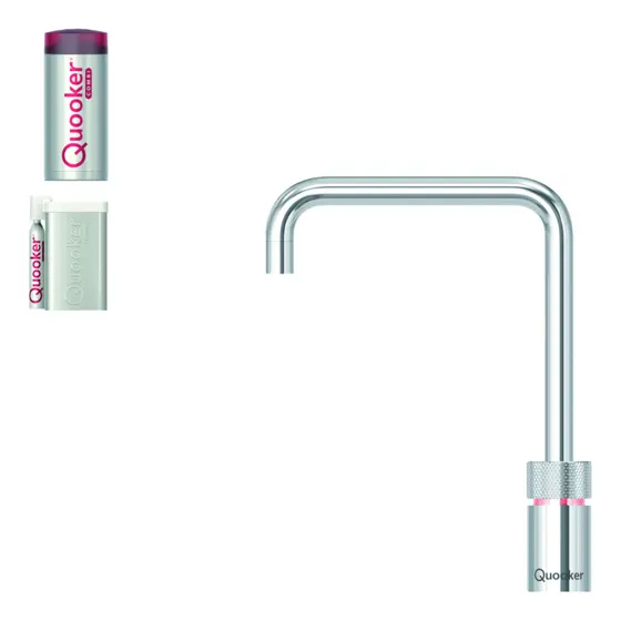 Quooker Nordic Square + Combi & Cube, Chroom