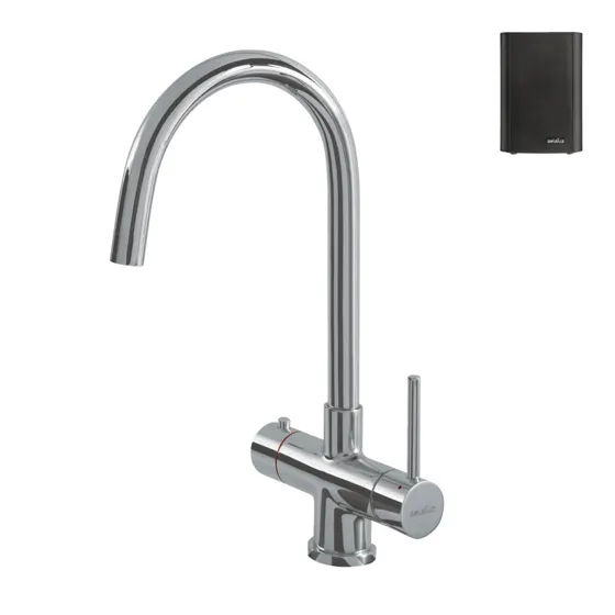 Selsiuz Push & Turn Rond Plug & Play, Chrome & Boiler Single