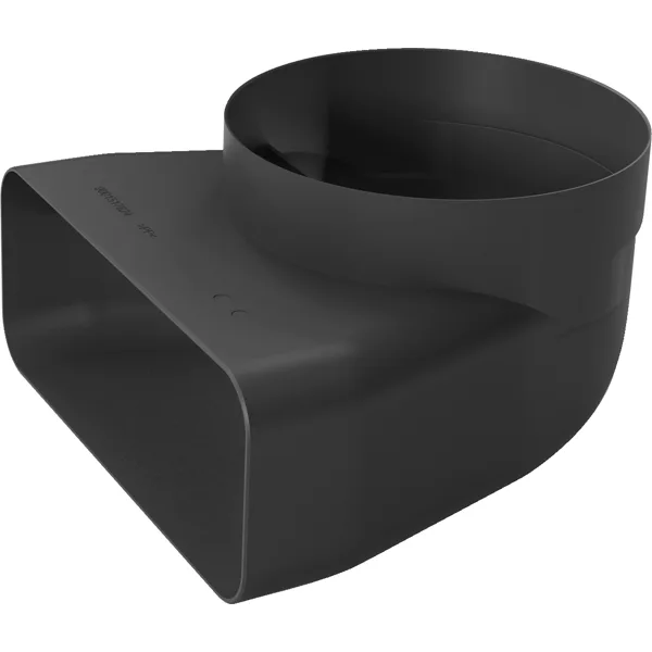 Adapter rond naar plat met bocht 90 graden