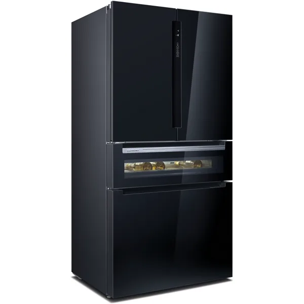 Siemens iQ700 French Door koelkast zwart glas, Total noFrost