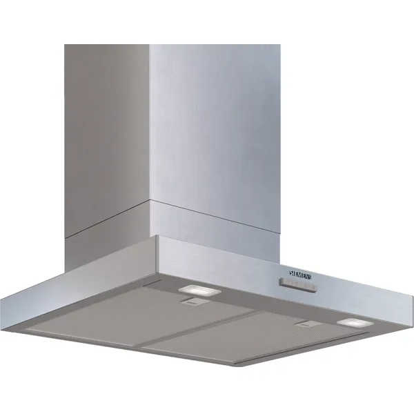 Siemens iQ100 wandschouwkap 60 cm, blokmodel, metaal-look