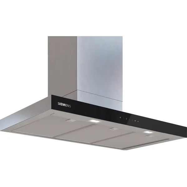 Siemens iQ500 wandschouwkap 90 cm, blokmodel, metaal-look