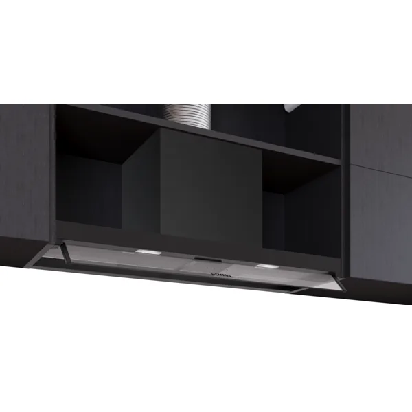 Siemens iQ300 geïntegreerde blokkap 90 cm, glas, matzwart