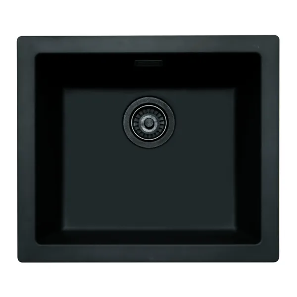 Lanesto Lyse 43 x 37 spoelbak, Foggy Black, Opbouw